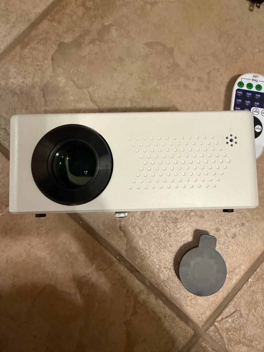 Compact White Mini Projector with Remote - Picture 6 of 6